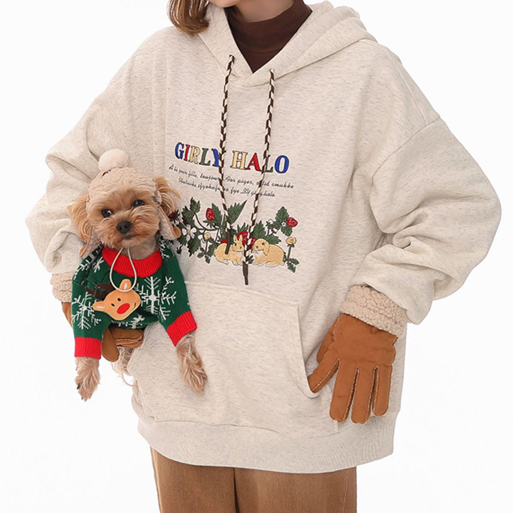 bunny embroidery hoodie boogzel clothing