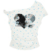 bunny polka dot one shoulder top boogzel clothing