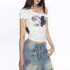 bunny polka dot one shoulder top boogzel clothing