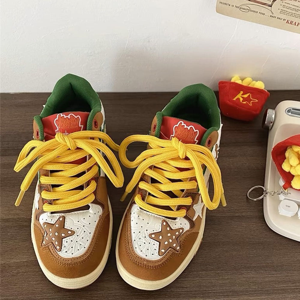 burger and star sneakers boogzel clothing