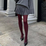 burgundy tights boogzel clothing