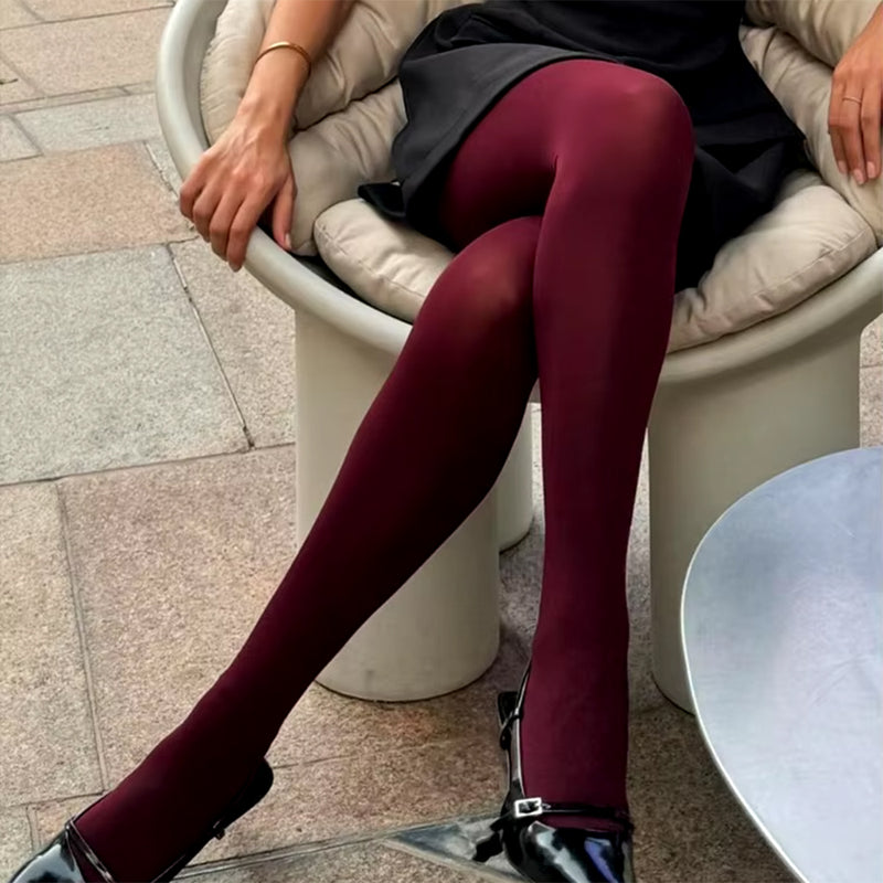 burgundy tights boogzel clothing