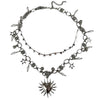burning heart grunge chain necklace boogzel clothing