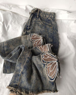 Grunge Aesthetic Butterfly Cut Out Jeans boogzel clothing
