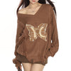 butterfly aesthetic distressed sweater boogzel clothing