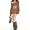 butterfly aesthetic distressed sweater boogzel clothing