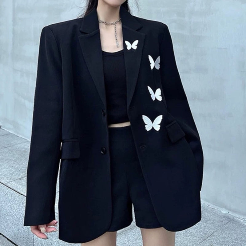 butterfly black blazer jacket boogzel clothing