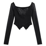 butterfly cut out long sleeve top boogzel clothing