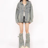butterfly patch y2k denim jacket boogzel clothing