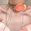 calla lily aesthetic choker boogzel clothing