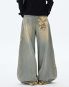 camouflage star wide leg jeans boogzel clothing