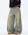 camouflage star wide leg jeans boogzel clothing