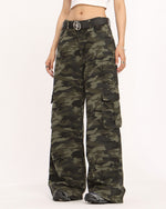 camouflage wide leg cargo pants boogzel clothing