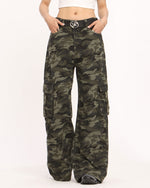 camouflage wide leg cargo pants boogzel clothing