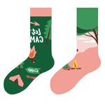 camping print socks boogzel clothing