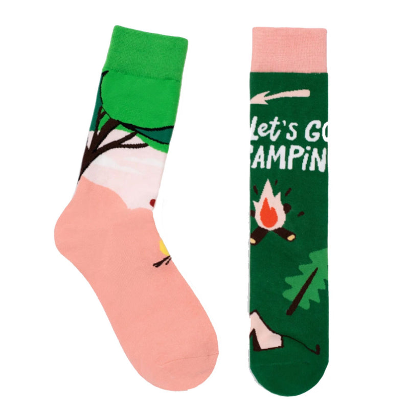 camping print socks boogzel clothing