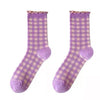 purple plaid socks boogzel clothing