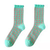 mint green plaid socks boogzel clothing