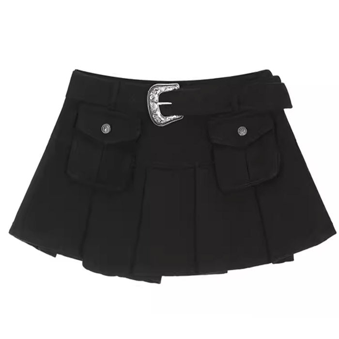 black cargo mini skirt boogzel clothing