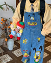 cartoon embroidery denim overalls boogzel clothing