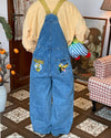 cartoon embroidery denim overalls boogzel clothing