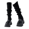 black knit leg warmers boogzel clothing