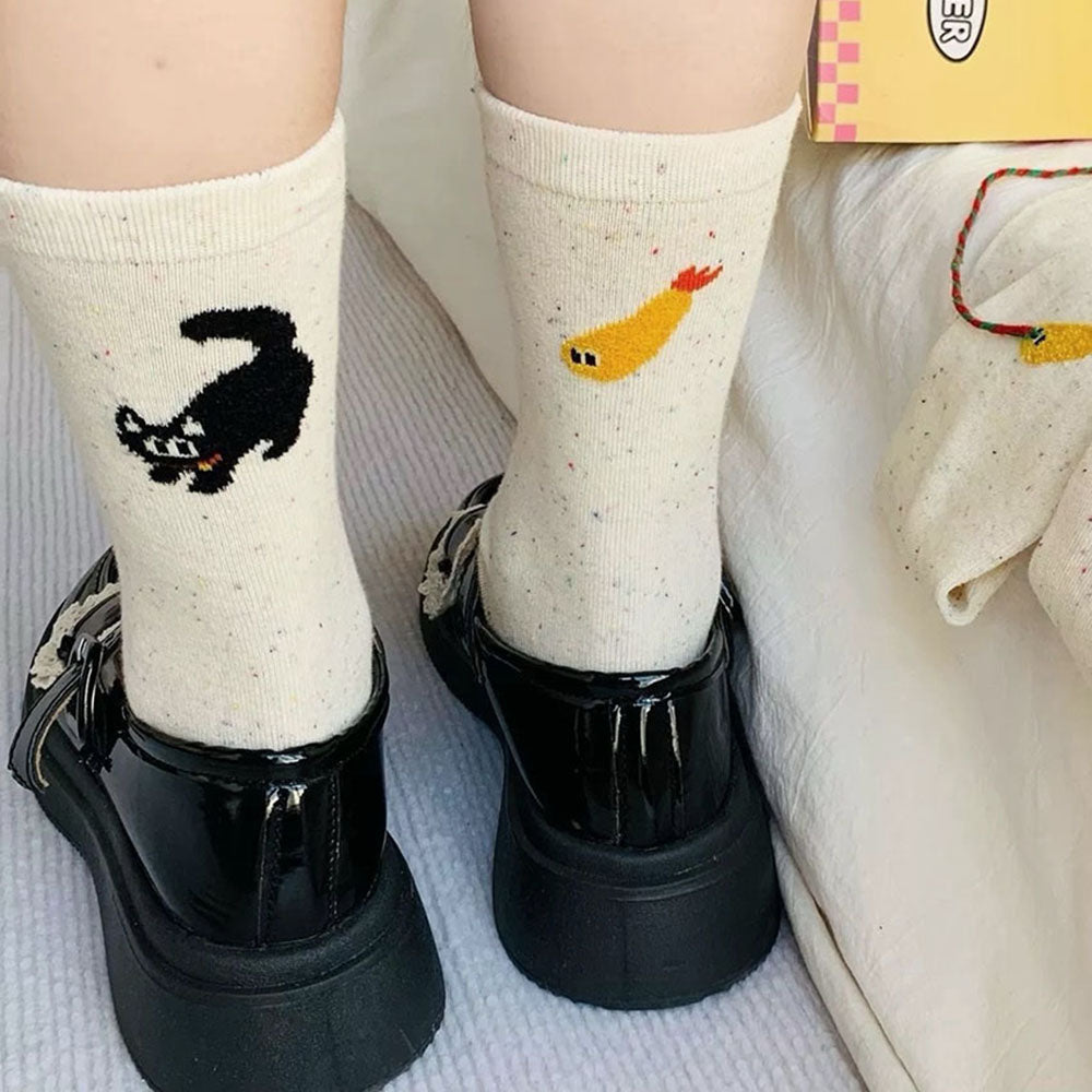 cat and shrimp socks boogzel clothing