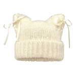 cat ear beanie hat with bows boogzel clothing