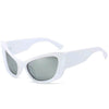 white cat eye chunky sunglasses boogzel clothing
