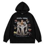 cat squad oversized hoodie boogzel clothing