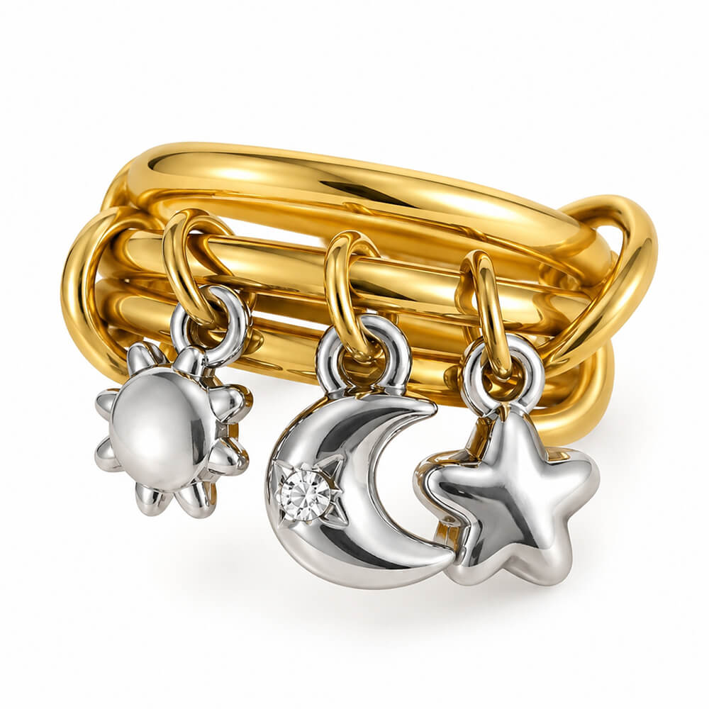celestial aesthetic charm rings boogzel clothing