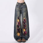 celestial aesthetic wide leg jeans