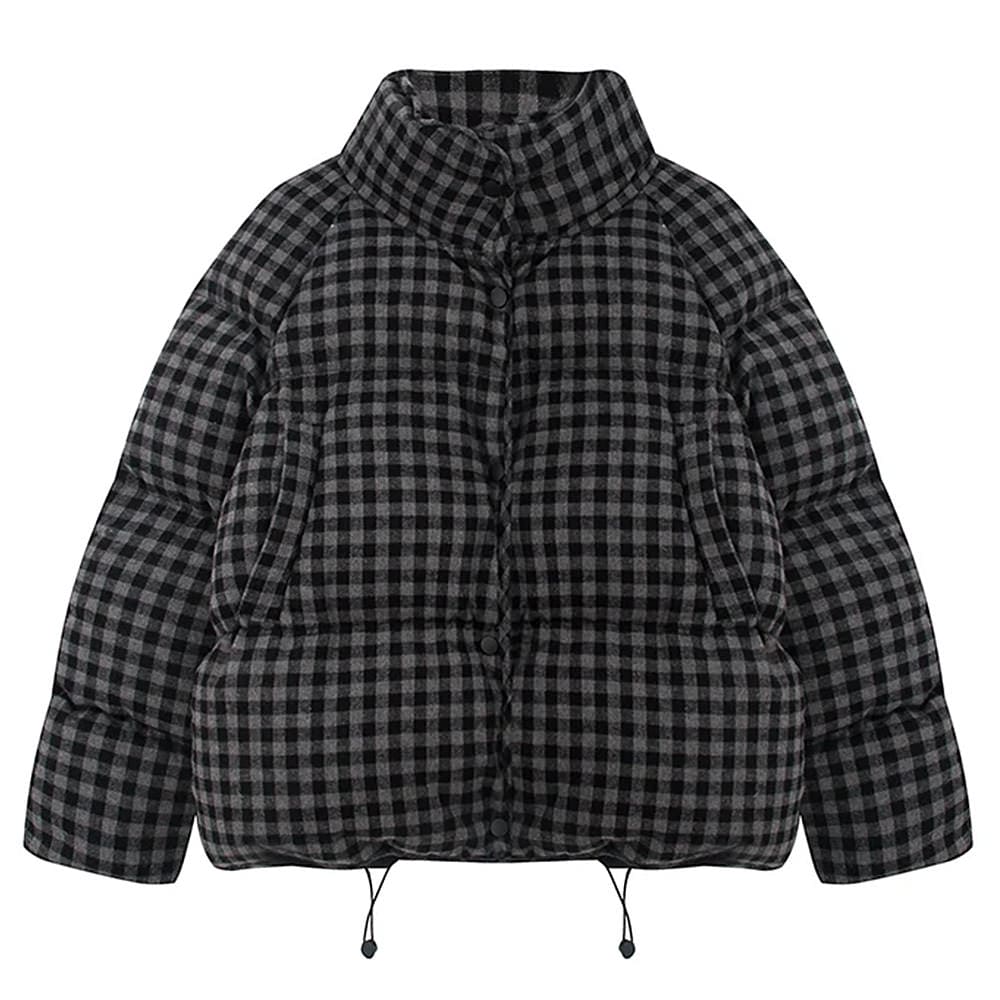 checkered puffer jacket boogzel clothing