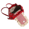 cherry embroidery gingham backpack boogzel clothing