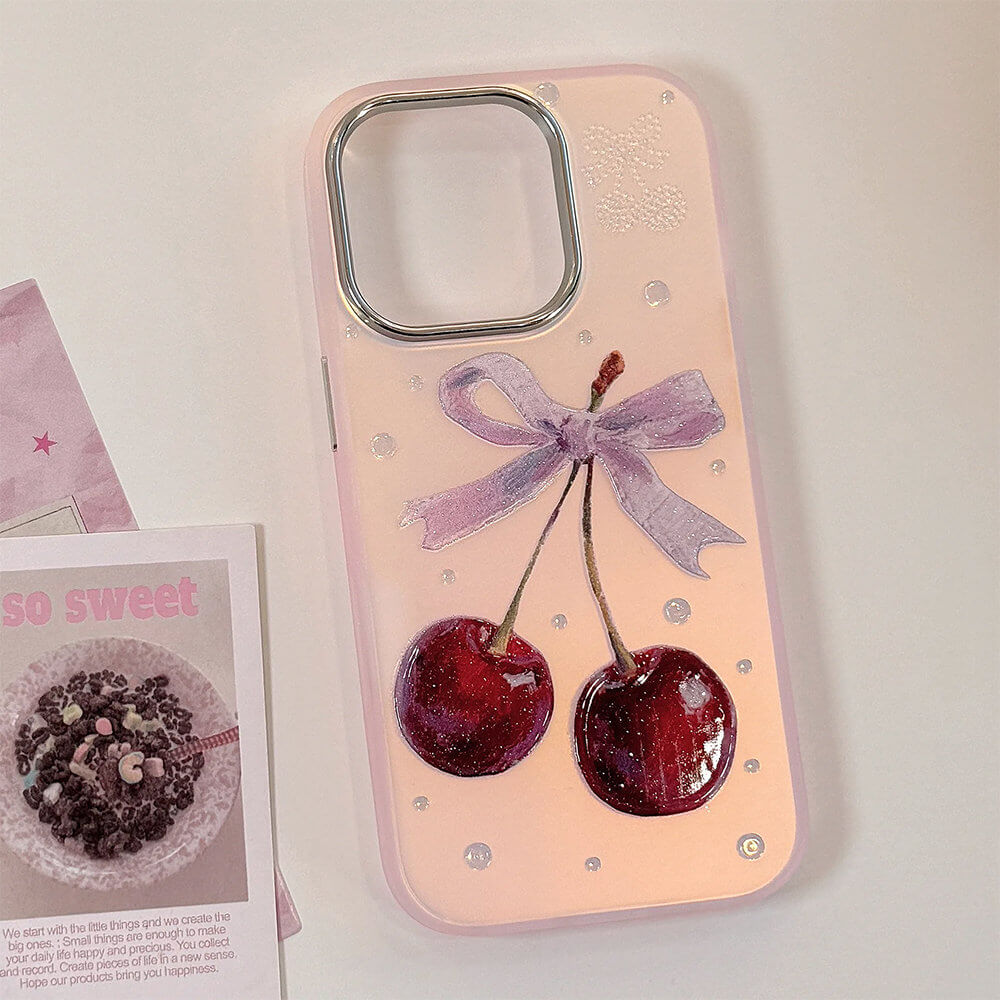 cherry rhinestone y2k iphone case boogzel clothing