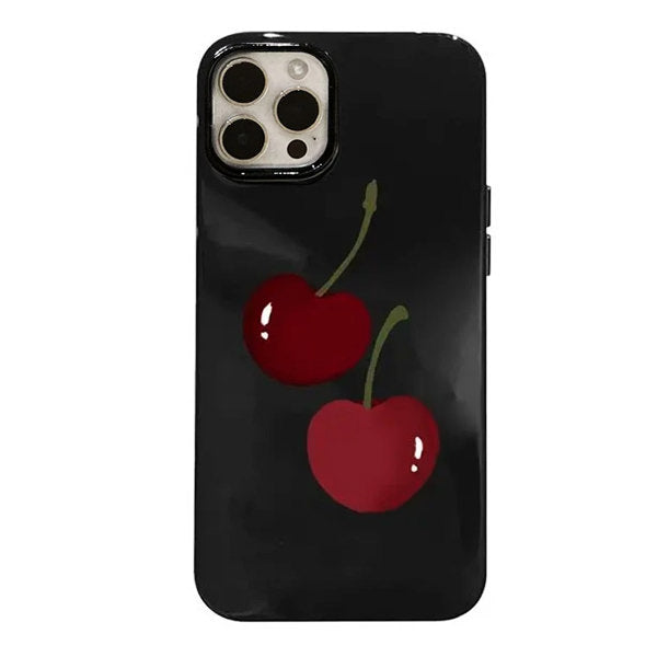 cherry black iphone case boogzel clothing