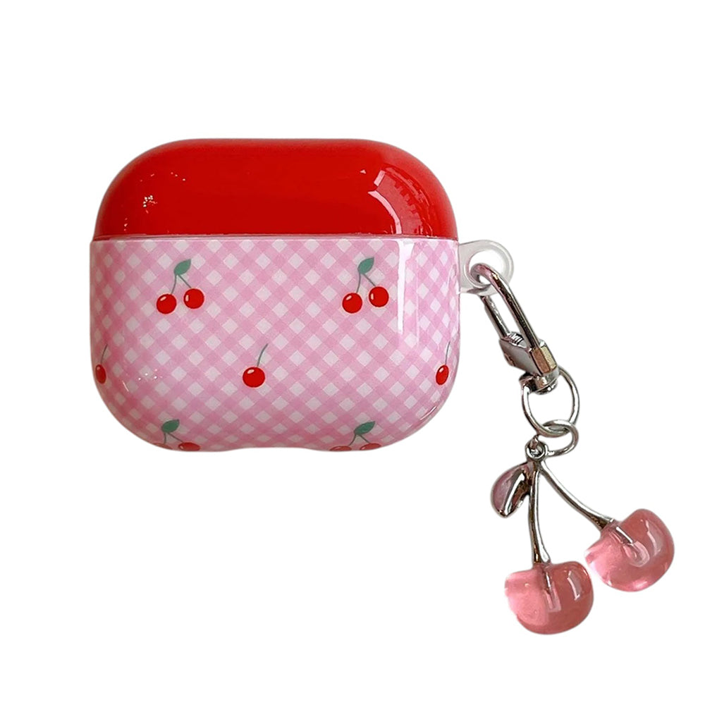 cherry checkered airpods case boogzel clothing