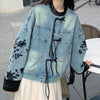 chinese style embroidered denim jacket boogzel clothing