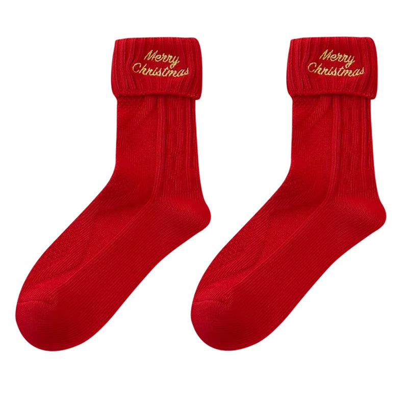 christmas red knitted socks boogzel clothing