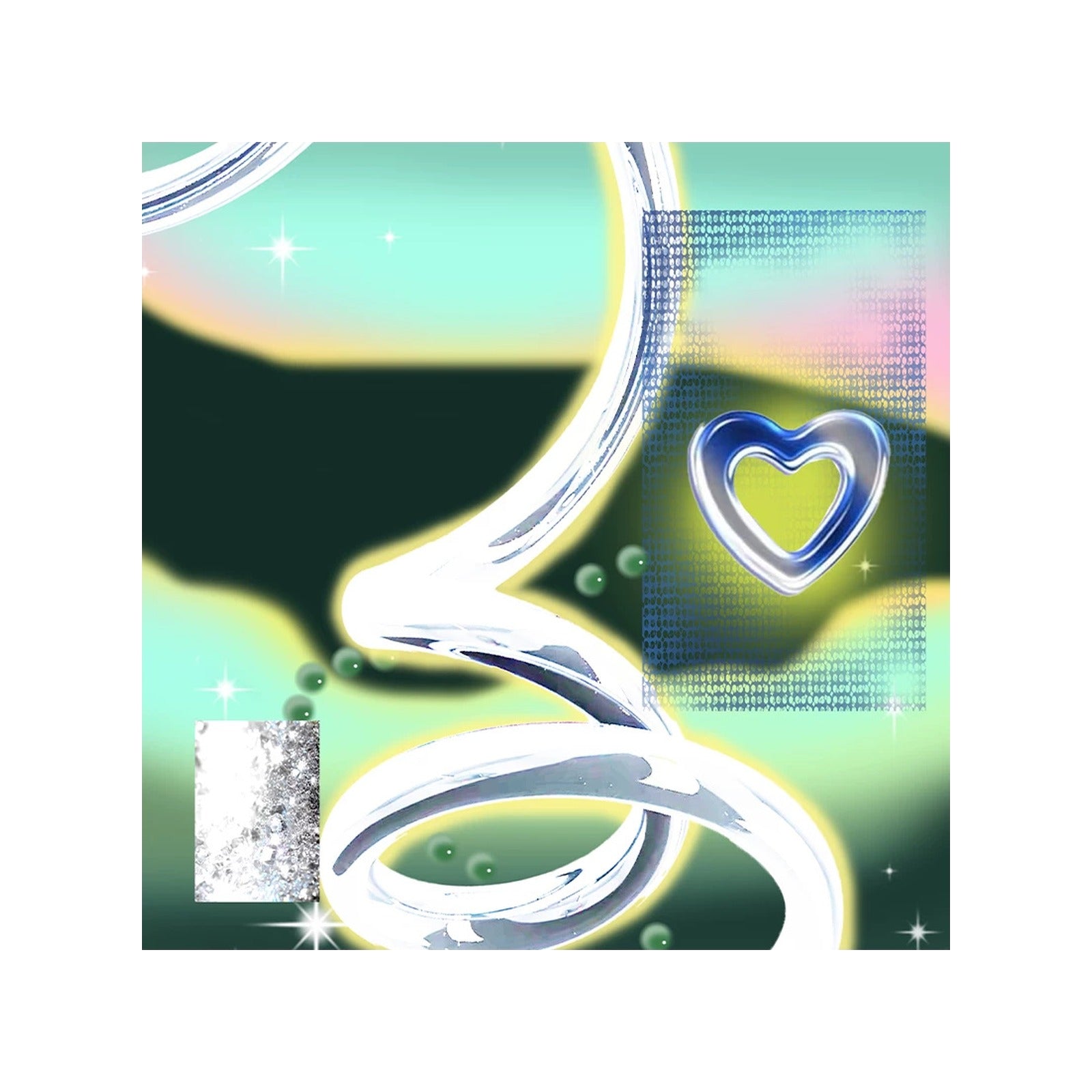 chrome_heart_vaporwave_print_bandana_70cm_mint_green_head_scarf