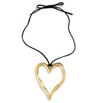 chunky heart necklace boogzel