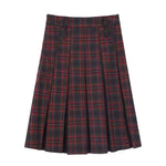 classic red pleated midi skirt boogzel clothing