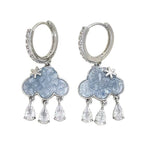 cloud crystal drop earrings boogzel clothing