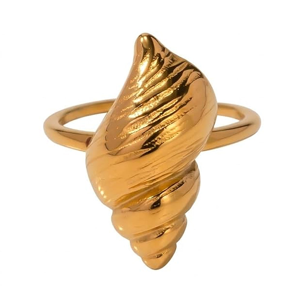 coastal girl spiral shell ring boogzel clothing
