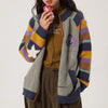 colorful striped zip sweater boogzel clothing