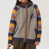 colorful striped zip sweater boogzel clothing