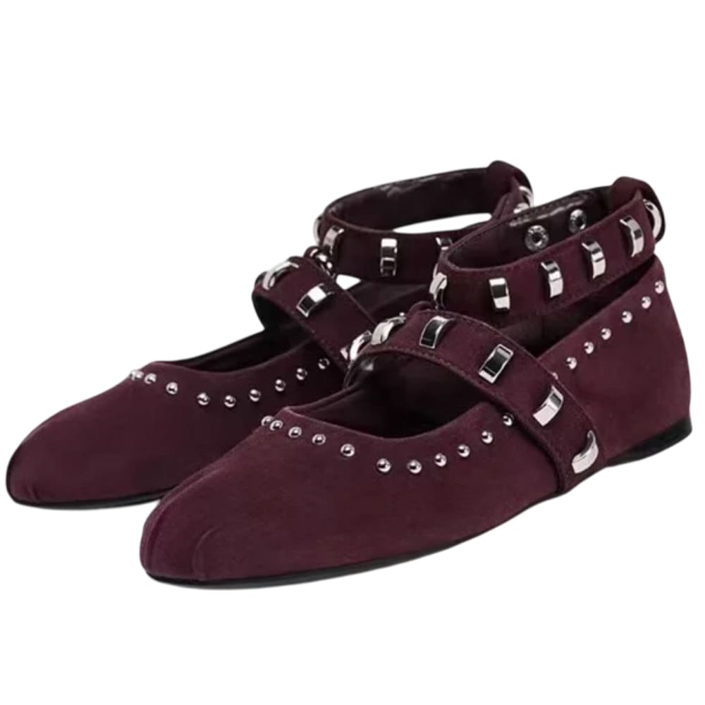 copenhagen girl studded ballet flats boogzel clothing