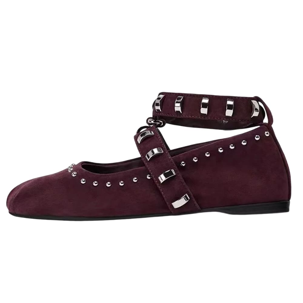 copenhagen girl studded ballet flats boogzel clothing