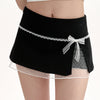 coquette aesthetic lace bow skort boogzel clothing