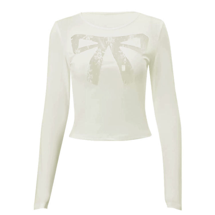 Coquette See Through Lace Bow Top